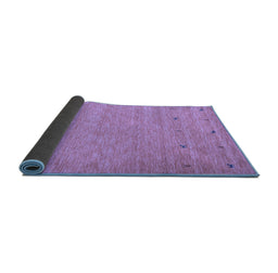 Sideview of Abstract Blue Contemporary Rug, con912blu