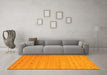 Machine Washable Abstract Yellow Contemporary Rug in a Living Room, wshcon912yw