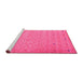 Sideview of Machine Washable Abstract Pink Contemporary Rug, wshcon912pnk