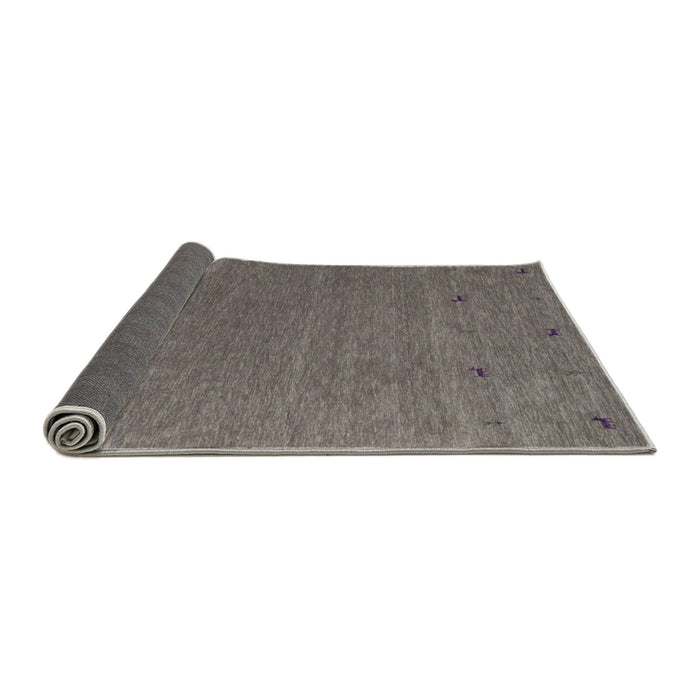 Thickness of Contemporary Rose Purple Modern Rug, con913