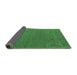 Sideview of Abstract Emerald Green Contemporary Rug, con913emgrn