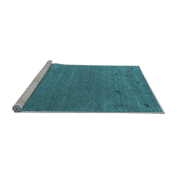Sideview of Machine Washable Abstract Light Blue Contemporary Rug, wshcon913lblu