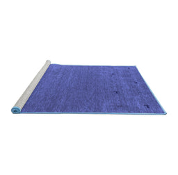Sideview of Machine Washable Abstract Blue Contemporary Rug, wshcon913blu
