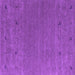 Square Machine Washable Abstract Purple Contemporary Area Rugs, wshcon913pur
