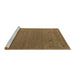 Sideview of Machine Washable Abstract Brown Contemporary Rug, wshcon913brn