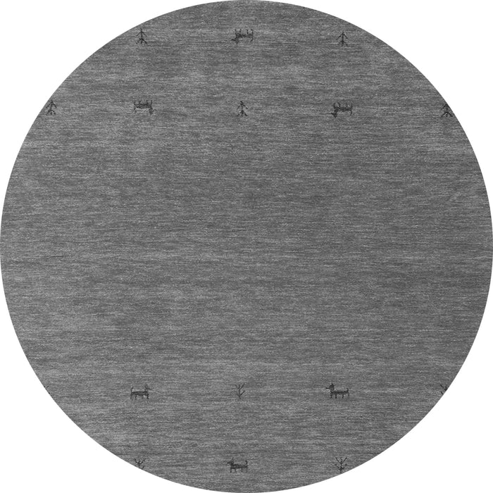 Square Abstract Gray Contemporary Rug, con913gry