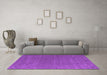 Machine Washable Abstract Purple Contemporary Area Rugs in a Living Room, wshcon913pur