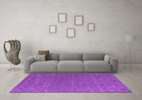 Machine Washable Abstract Purple Contemporary Rug, wshcon913pur