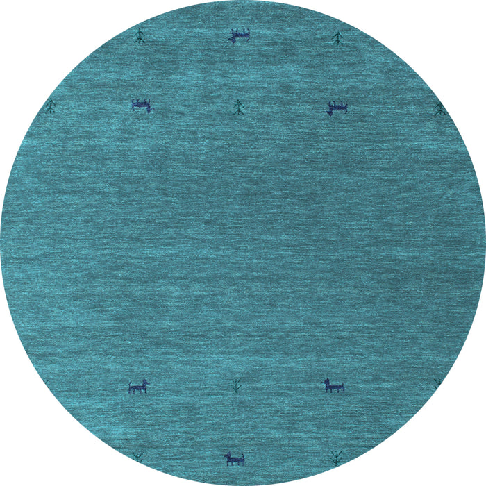 Round Machine Washable Abstract Light Blue Contemporary Rug, wshcon913lblu
