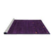 Serging Thickness of Machine Washable Contemporary Purple Rug, wshcon914