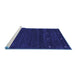 Sideview of Machine Washable Abstract Blue Contemporary Rug, wshcon914blu