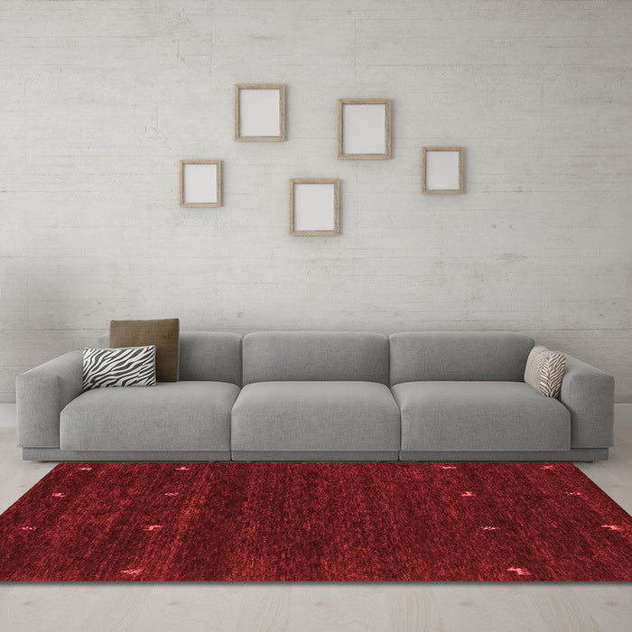 Contemporary Red Washable Rugs