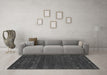 Machine Washable Abstract Gray Contemporary Rug in a Living Room,, wshcon914gry
