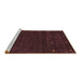 Sideview of Machine Washable Abstract Brown Contemporary Rug, wshcon914brn