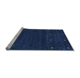 Sideview of Machine Washable Abstract Light Blue Contemporary Rug, wshcon914lblu