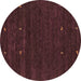 Round Machine Washable Abstract Brown Contemporary Rug, wshcon914brn