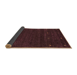 Sideview of Abstract Brown Contemporary Rug, con914brn