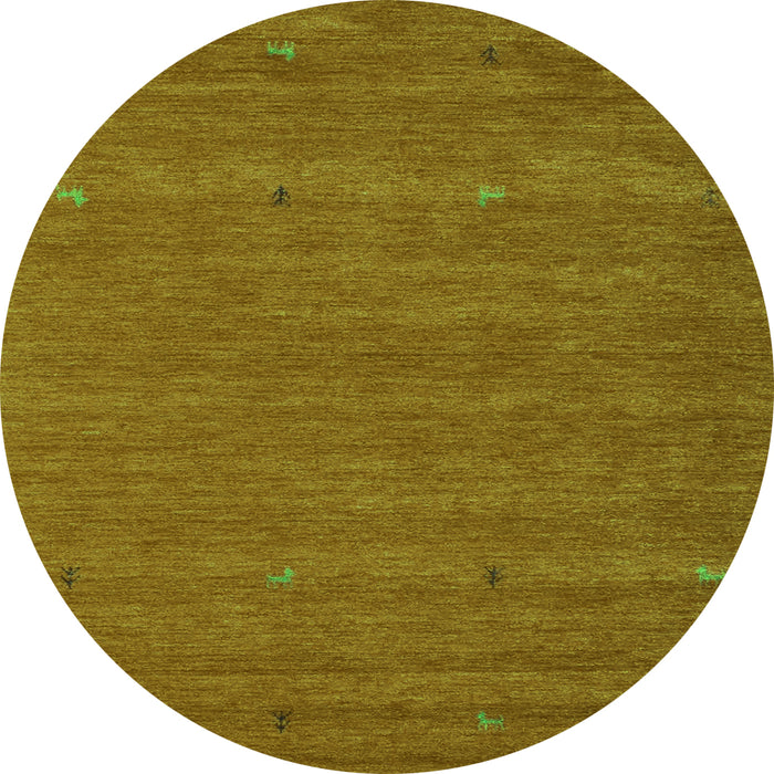 Square Abstract Green Contemporary Rug, con915grn