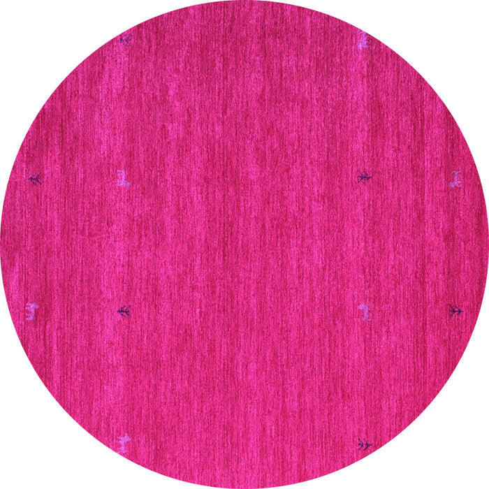 Round Machine Washable Abstract Pink Contemporary Rug, wshcon915pnk