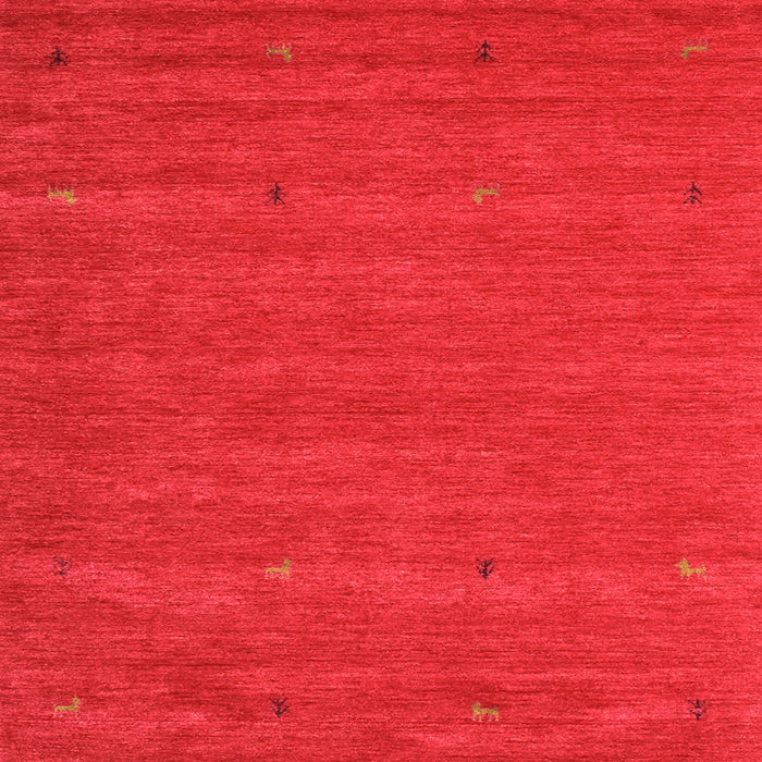 Serging Thickness of Abstract Orange Contemporary Rug, con915org