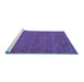 Sideview of Machine Washable Abstract Blue Contemporary Rug, wshcon915blu