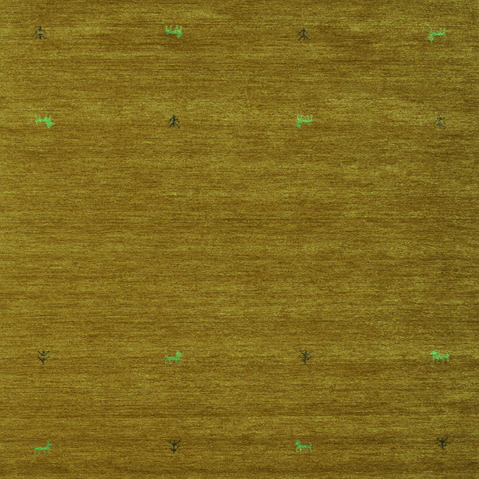 Round Machine Washable Abstract Green Contemporary Area Rugs, wshcon915grn