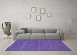Machine Washable Abstract Blue Contemporary Rug in a Living Room, wshcon915blu