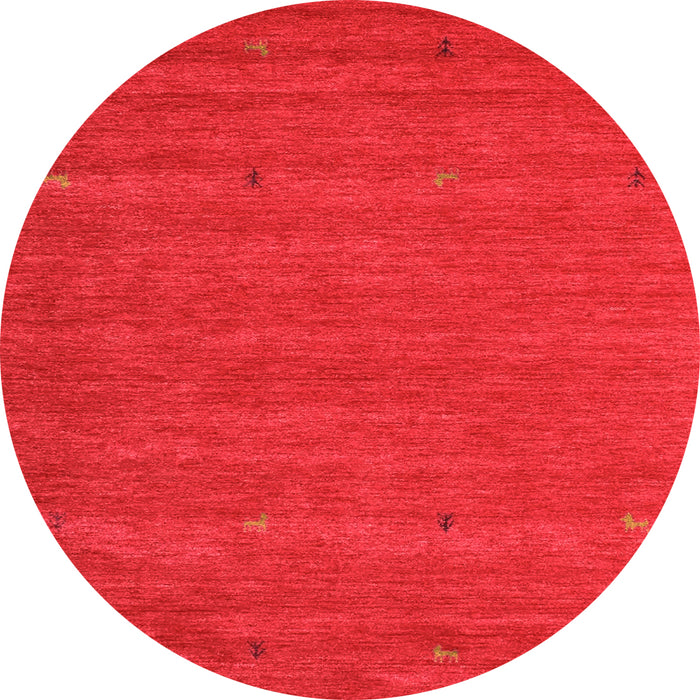 Square Abstract Orange Contemporary Rug, con915org