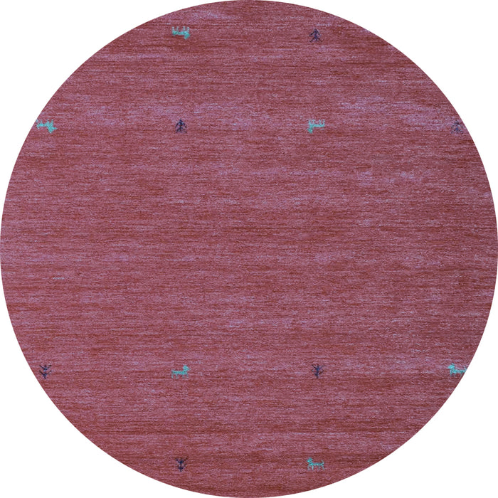 Round Abstract Light Blue Contemporary Rug, con915lblu