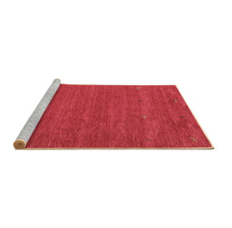 Sideview of Machine Washable Abstract Brown Contemporary Rug, wshcon915brn