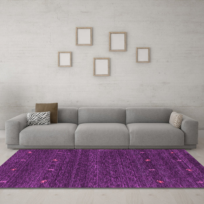 Machine Washable Abstract Pink Contemporary Rug in a Living Room, wshcon916pnk