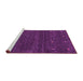 Sideview of Machine Washable Abstract Pink Contemporary Rug, wshcon916pnk