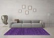 Machine Washable Abstract Purple Contemporary Area Rugs in a Living Room, wshcon916pur