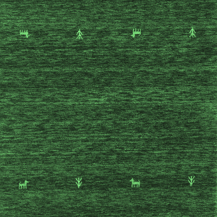 Abstract Emerald Green Contemporary Rug, con916emgrn