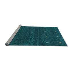 Sideview of Machine Washable Abstract Light Blue Contemporary Rug, wshcon916lblu