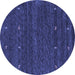 Round Abstract Blue Contemporary Rug, con916blu