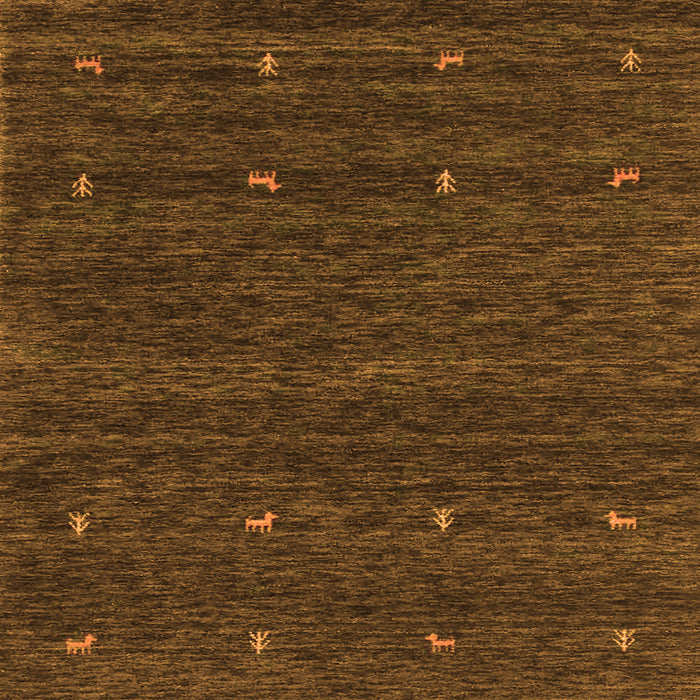 Serging Thickness of Abstract Orange Contemporary Rug, con916org