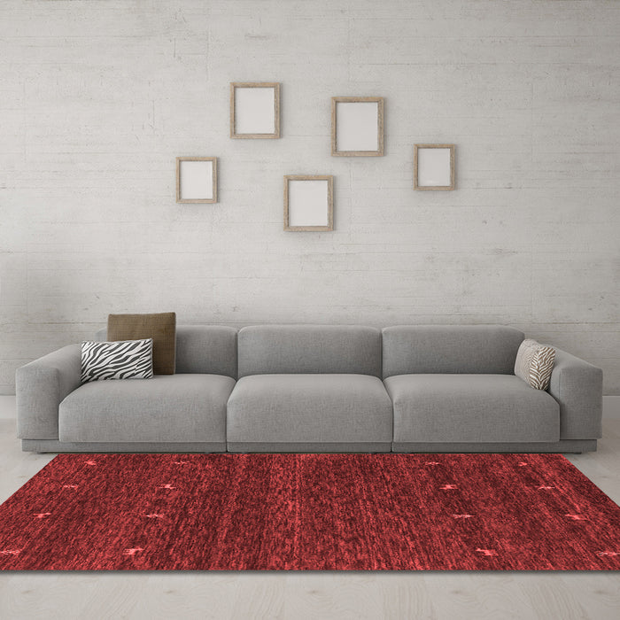 Contemporary Red Washable Rugs