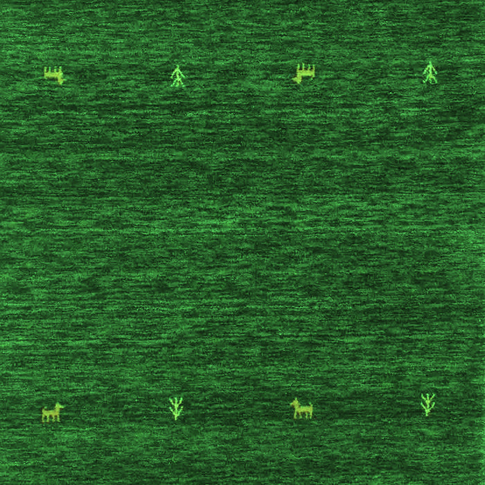 Serging Thickness of Machine Washable Abstract Green Contemporary Area Rugs, wshcon916grn