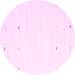 Round Solid Pink Modern Rug, con917pnk