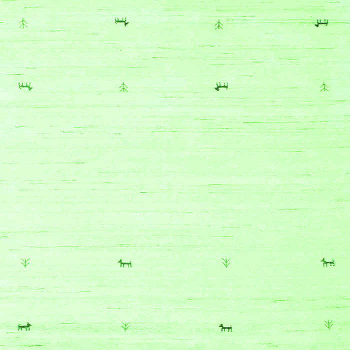 Serging Thickness of Solid Green Modern Rug, con917grn