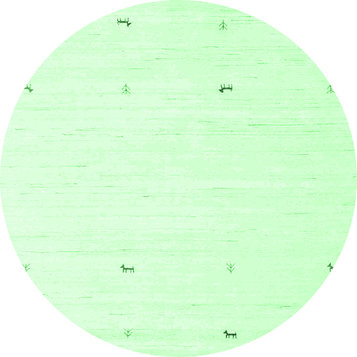 Round Solid Emerald Green Modern Rug, con917emgrn