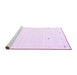 Sideview of Machine Washable Solid Purple Modern Area Rugs, wshcon917pur
