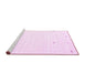 Sideview of Machine Washable Solid Pink Modern Rug, wshcon917pnk
