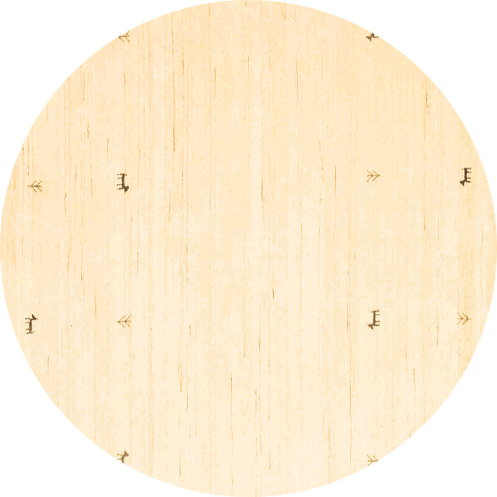 Round Machine Washable Solid Brown Modern Rug, wshcon917brn