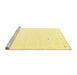 Sideview of Machine Washable Solid Yellow Modern Rug, wshcon917yw