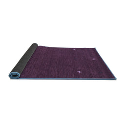 Sideview of Abstract Blue Contemporary Rug, con918blu