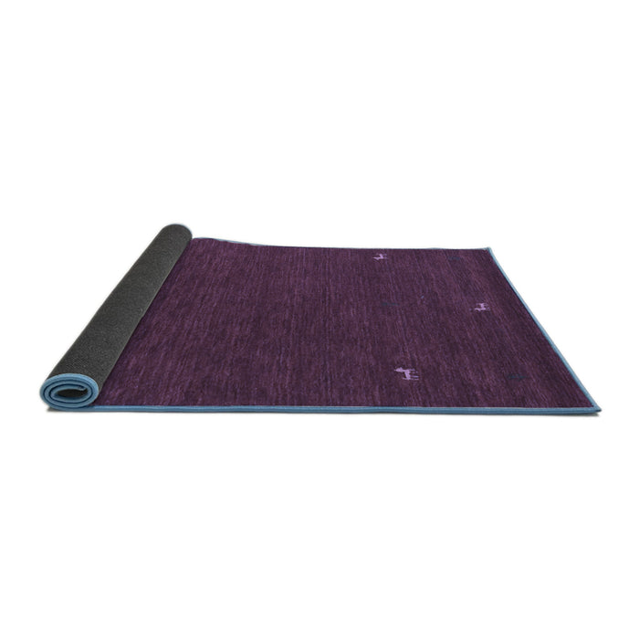 Sideview of Abstract Blue Contemporary Rug, con918blu