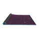 Sideview of Abstract Blue Contemporary Rug, con918blu