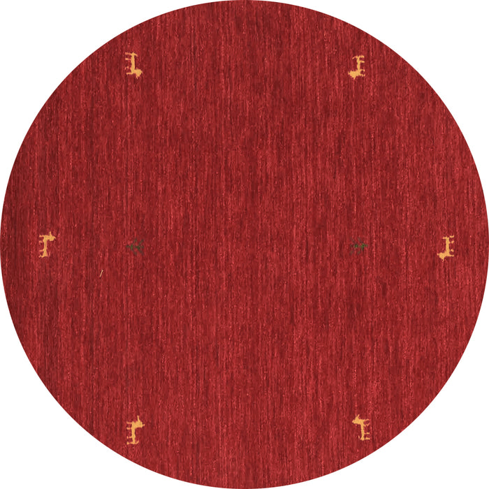 Round Abstract Brown Contemporary Rug, con918brn